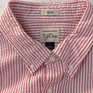 J Crew Slim fit Seersucker Buttondown